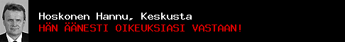 banneri: kuka ��nesti tekij�noikeuslain puolesta, kuka vastaan